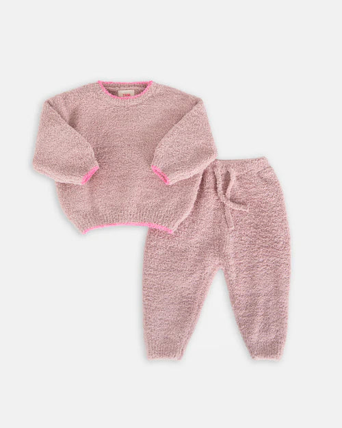 Fuzzy Lounge Pant - Ash Rose
