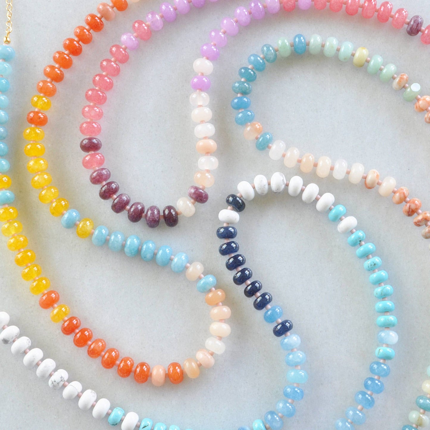 DOWN THE SHORE Chunky Candy Gemstone Necklaces: Cape May
