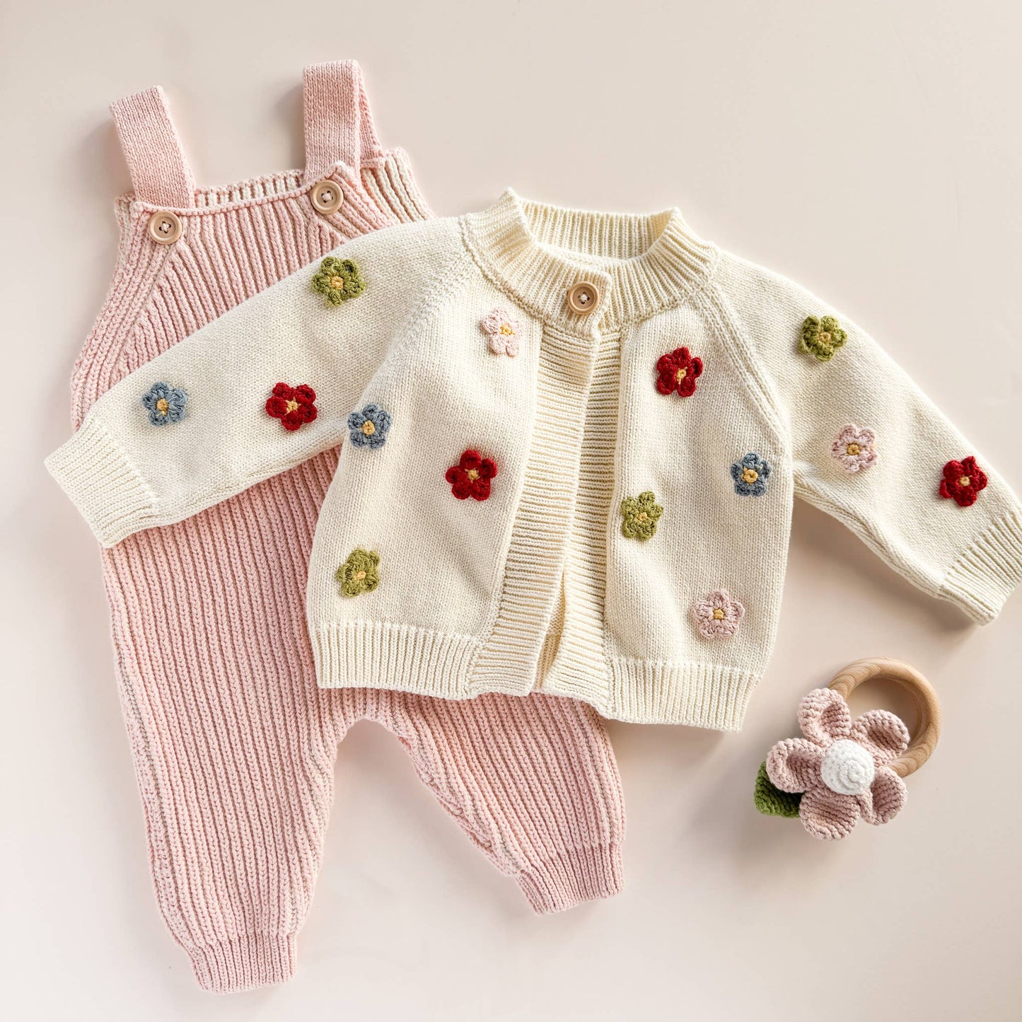Organic Cotton Pink Overalls / OS