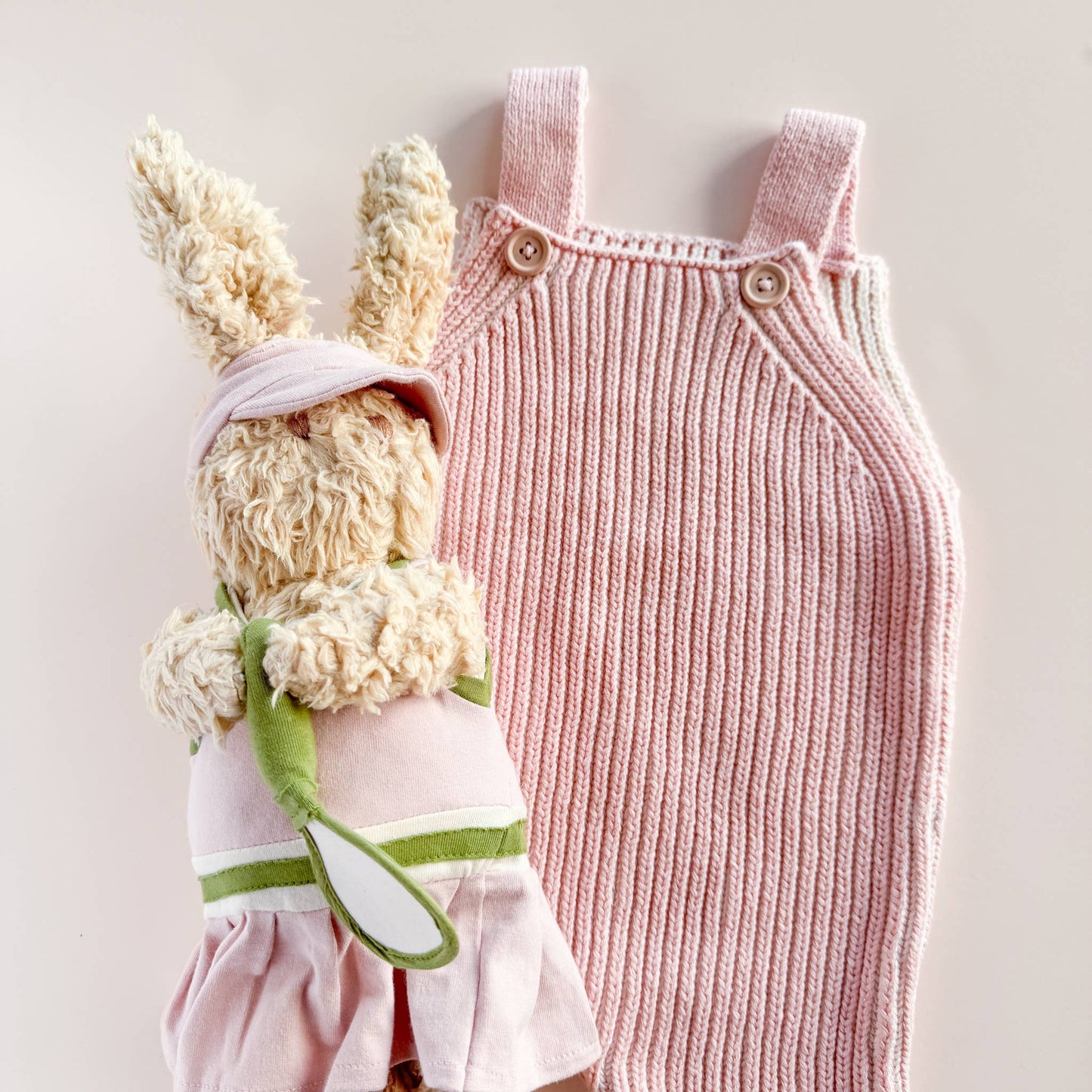 Organic Cotton Pink Overalls / OS