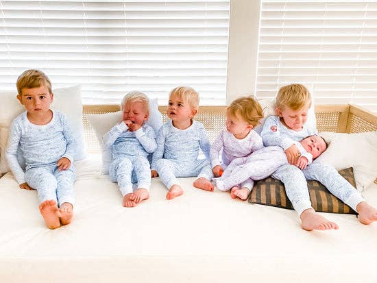 Hamptons Zip Baby Onesie: Beach Day Blue