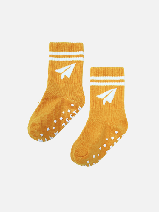 Milk Teeth - RIBBED GRIP SOCK: Paper Plane