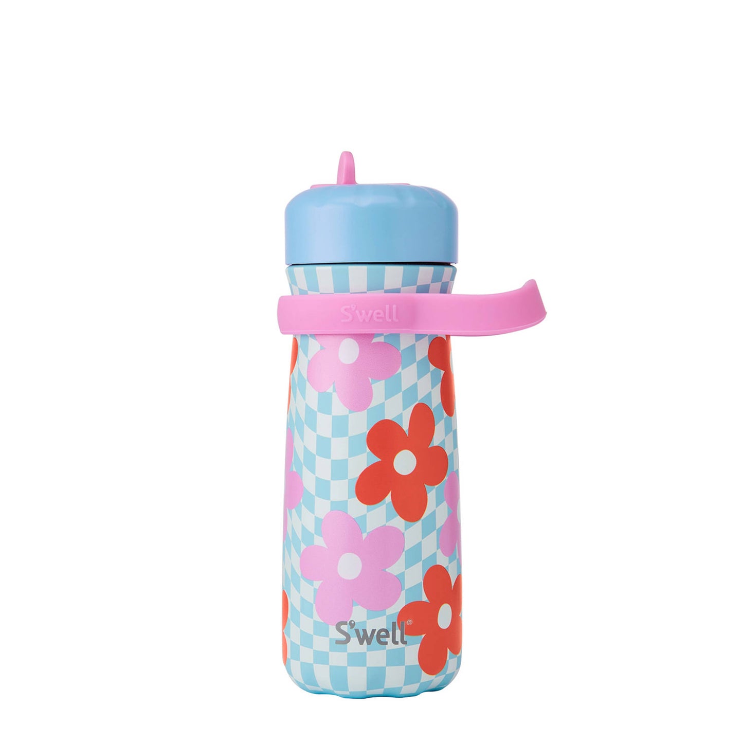 S'well - 16oz Pink Petal Traveler with Flip Straw Lid