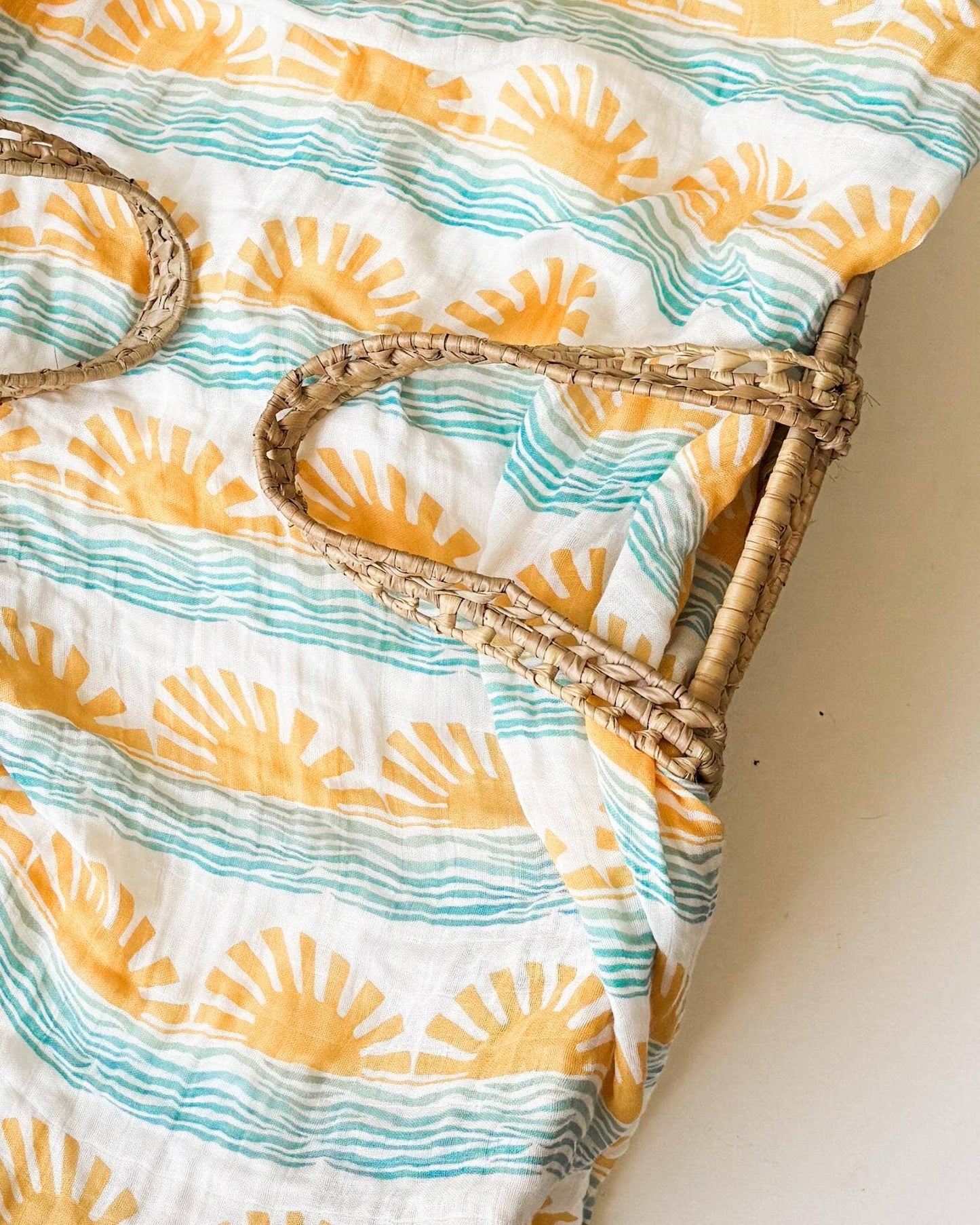 Sun + Wave Organic Baby Swaddle