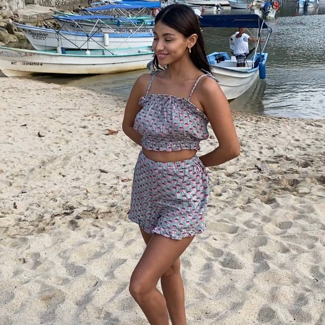 Isla Crop Top and Ruffle Shorts