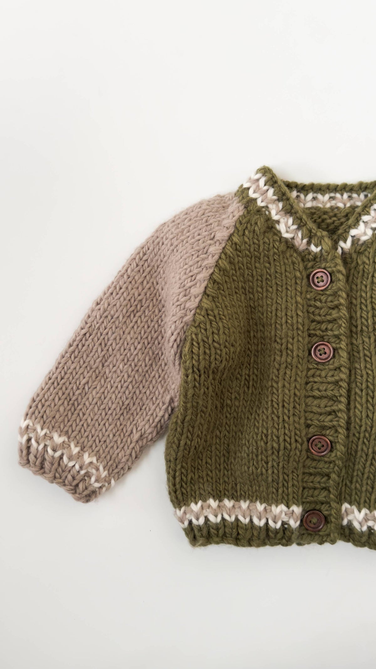 Varsity Cardigan: Moss