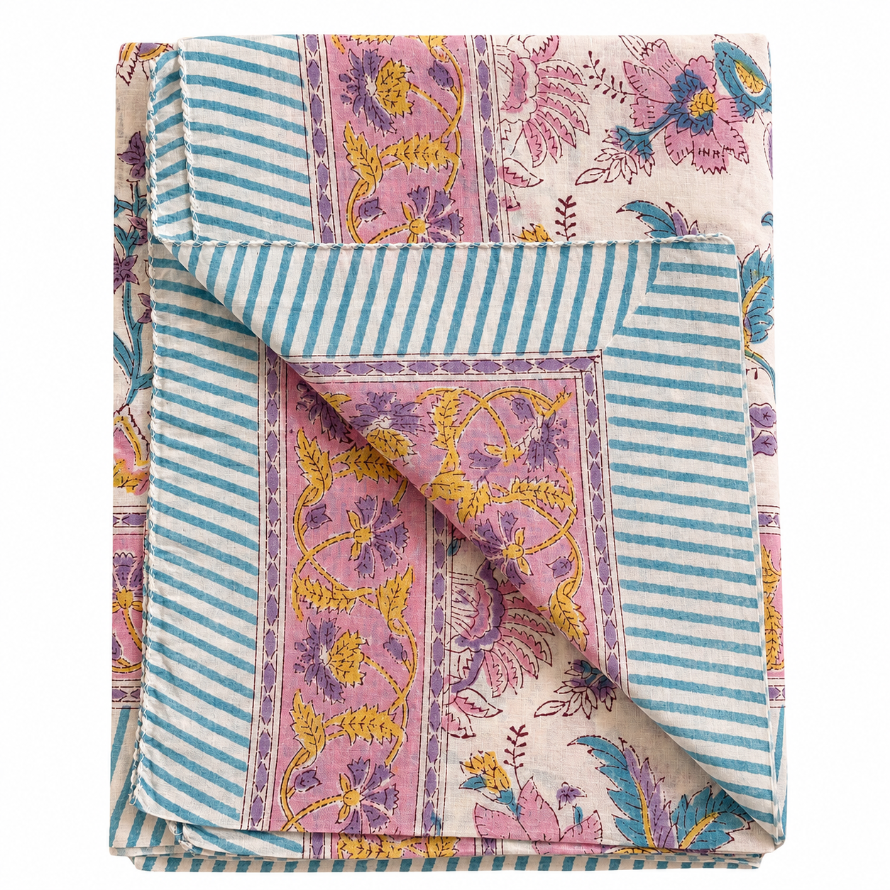 The Fox and The Mermaid - Block Printed Cotton Sarong
