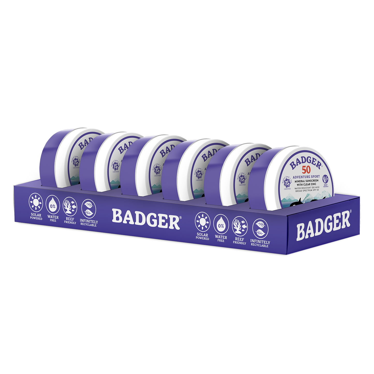 Badger Mineral Sunscreen Cream SPF 50, Adventure Tin
