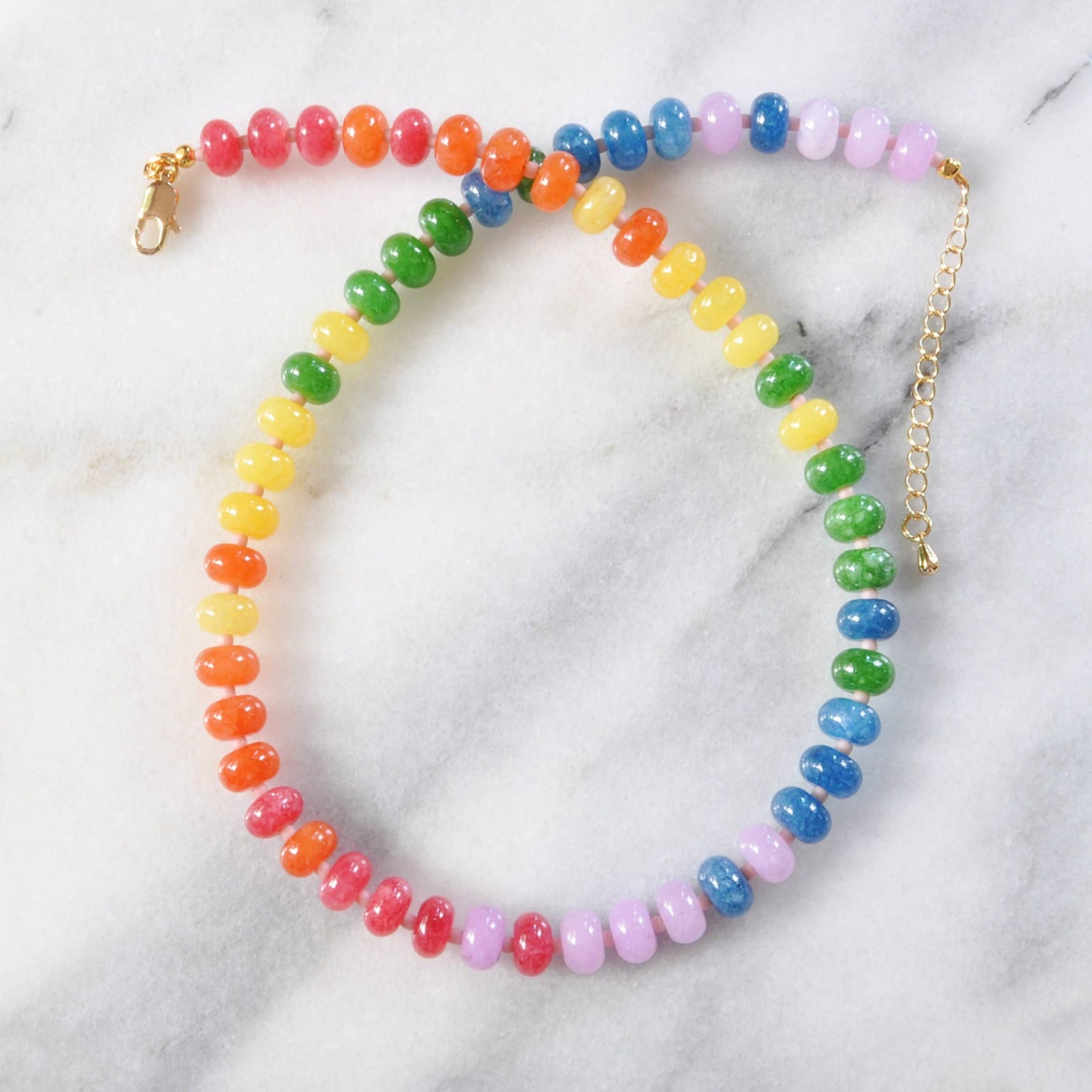 Rainbow Juice Gemstone Necklace