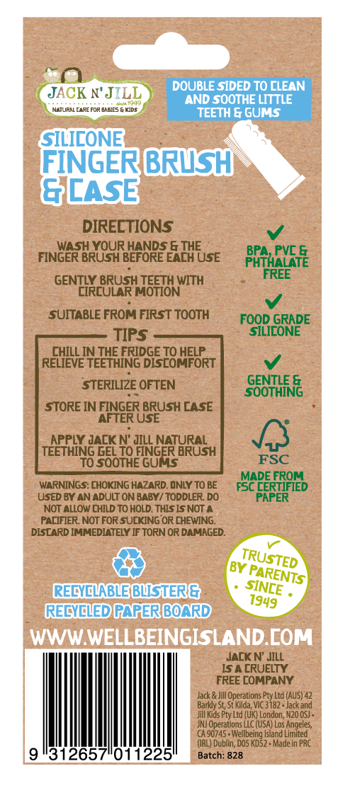 Jack N' Jill Stage 1 Silicone Finger Brush - 2 Pack