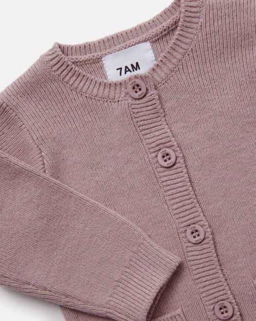 Long Sleeve Ribbed Jumpsuit- Ash Rose