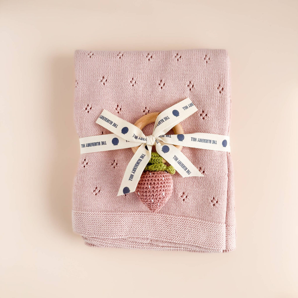 Heirloom Pique Blanket Blush Organic Cotton