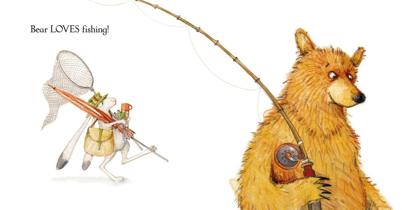 Bear & Hare Go Fishing by Emily Gravett: Hardcover