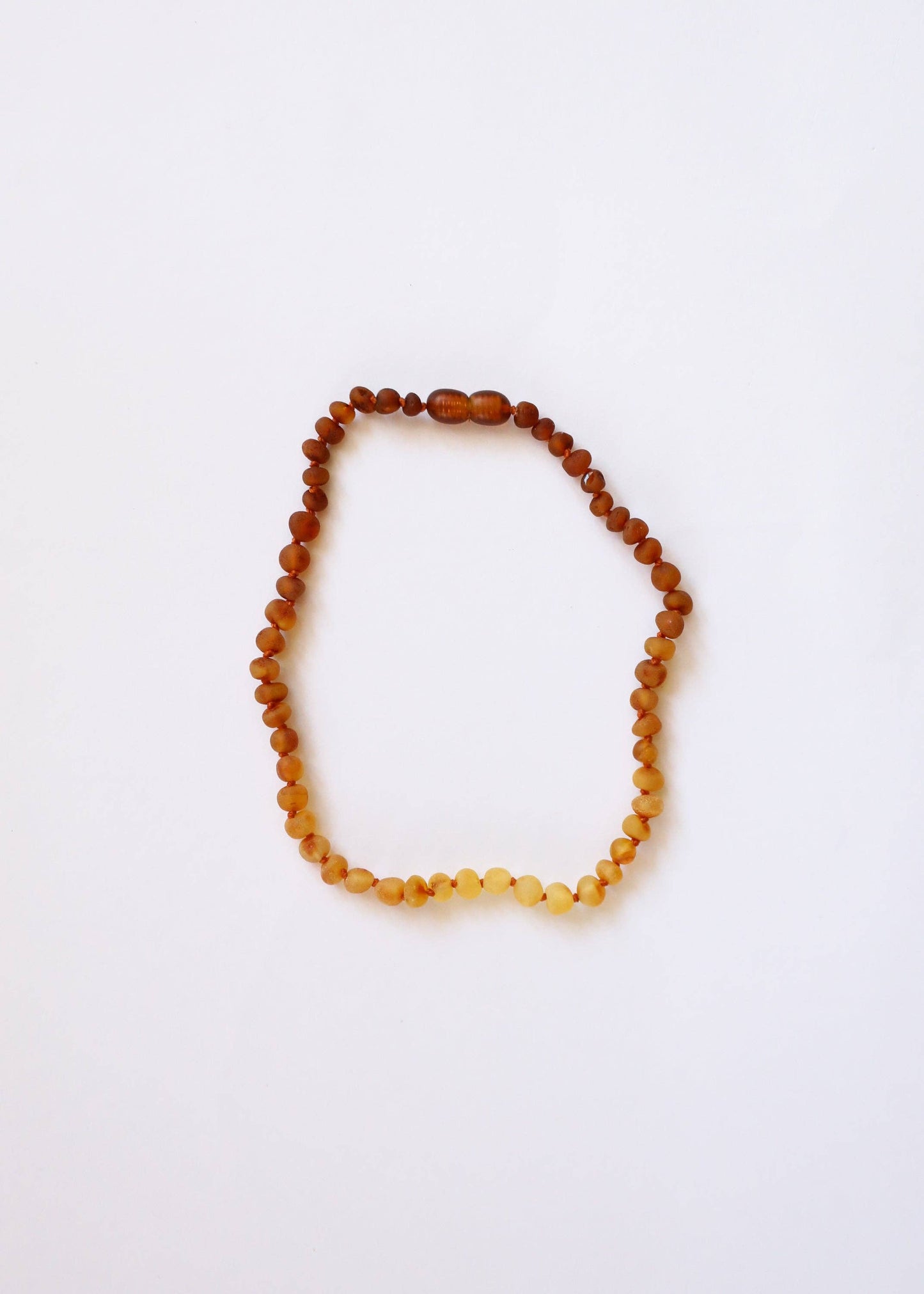 CanyonLeaf - Raw Baltic Amber + Sunflower 13" Child Necklace