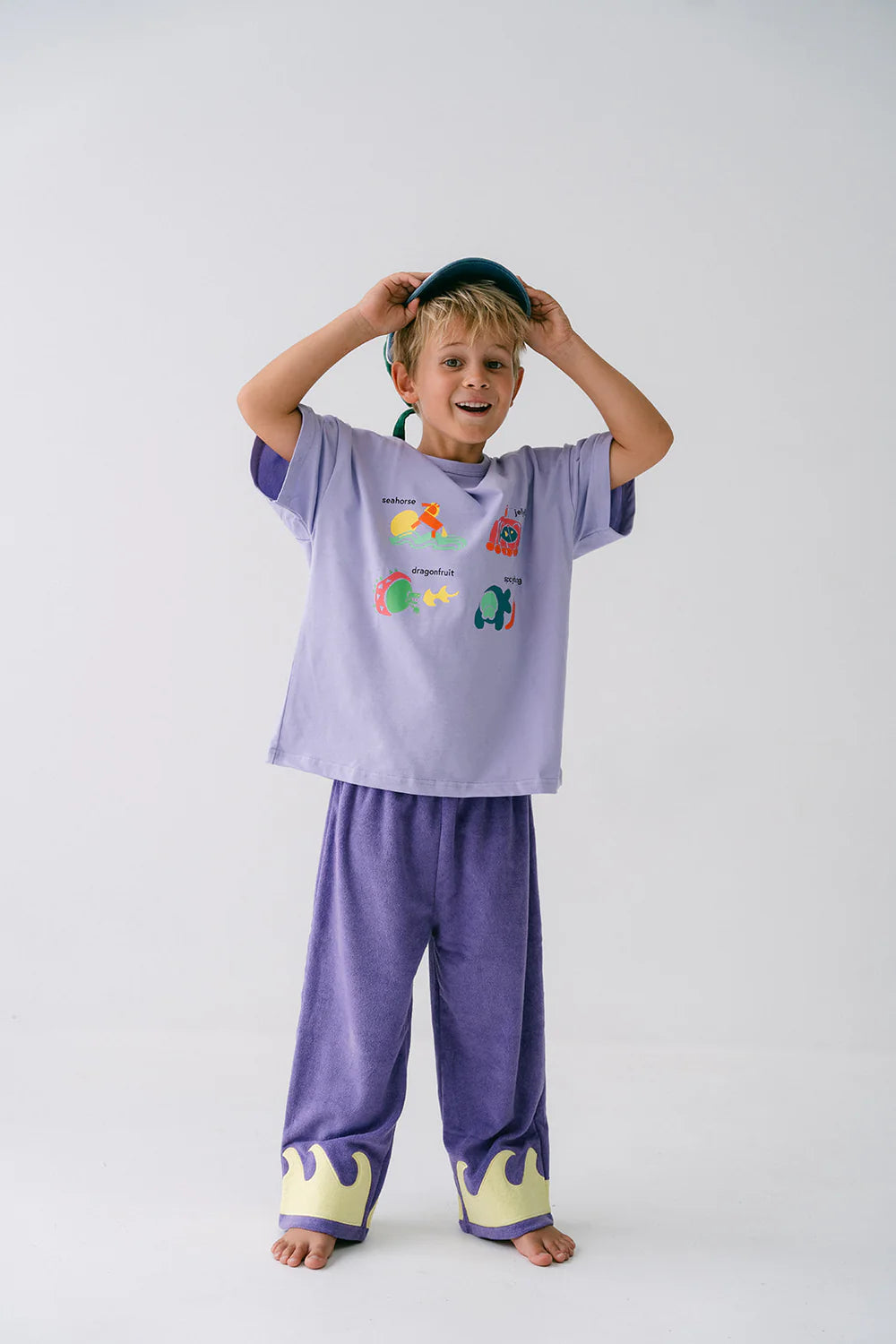TERRY WAVE PANTS - COSMIC CORAL
