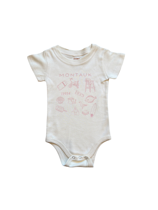 Montauk Doodle Onesie - Pink