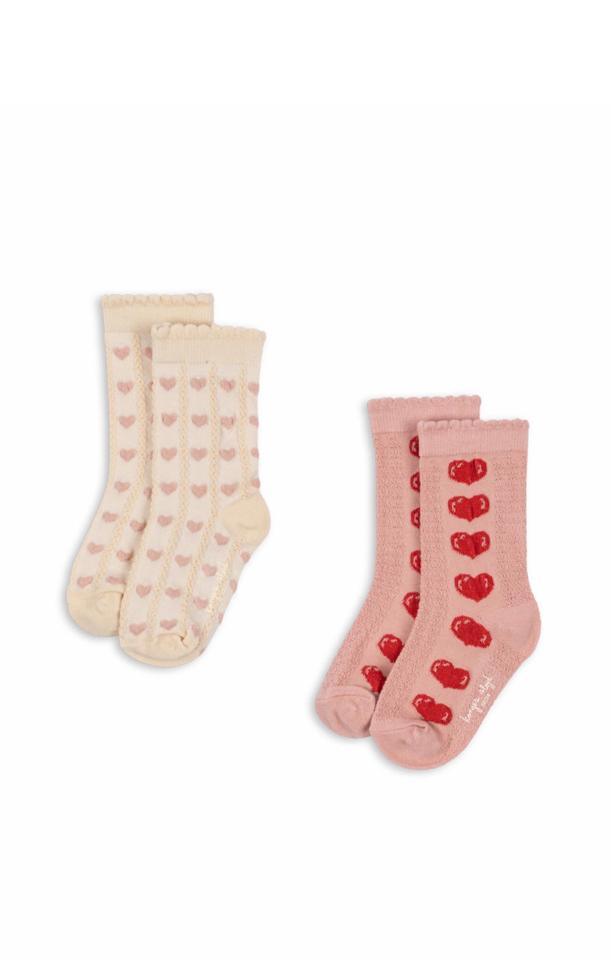 2 Pack Heart Jacquard Socks