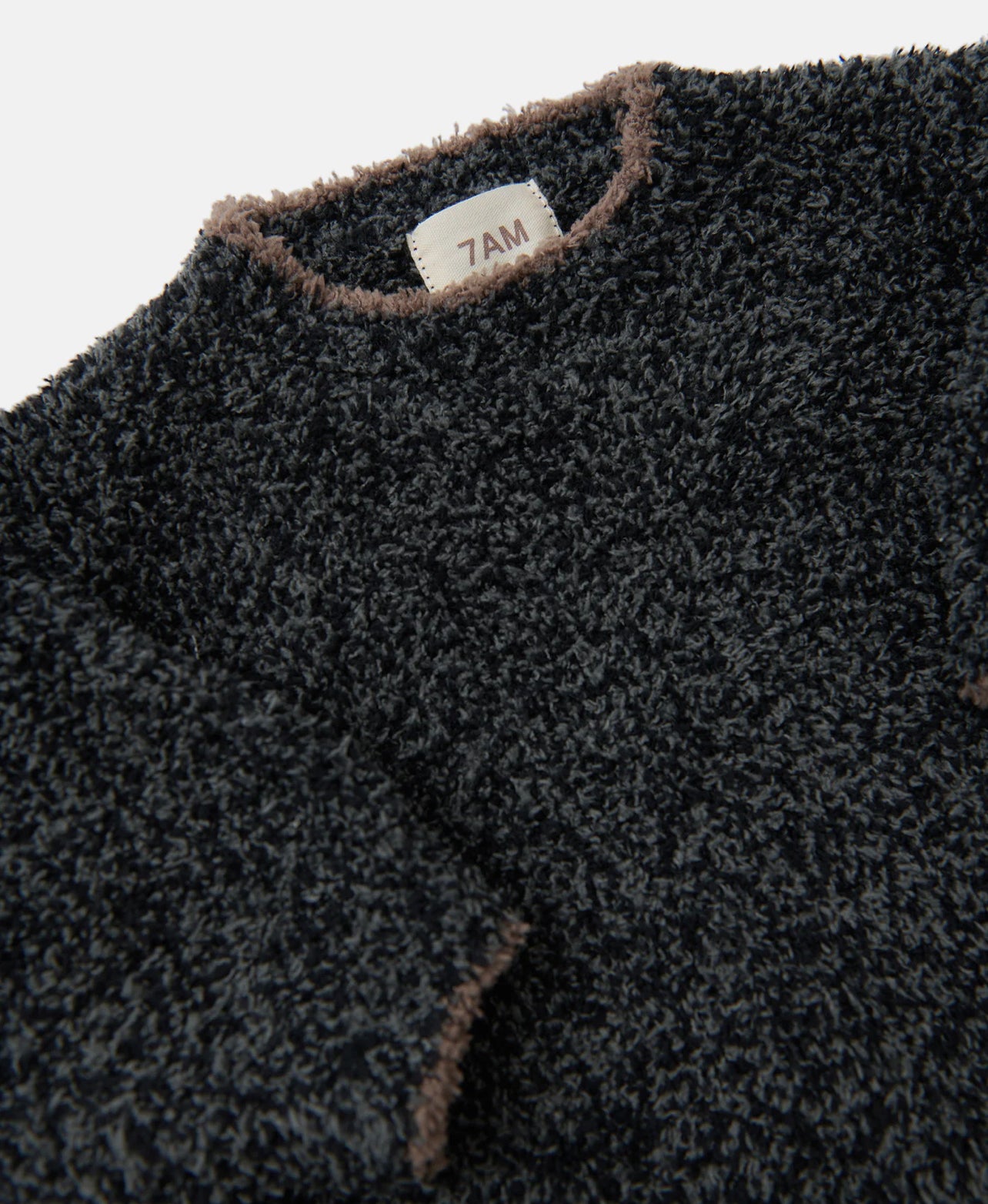 Fuzzy Boxy Sweater - Black Melange