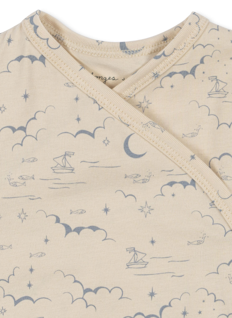 Kimono Onesie -Cielo Marino