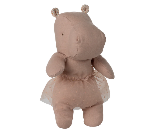 Safari Friends, Hippo w Skirt - Soft Rose