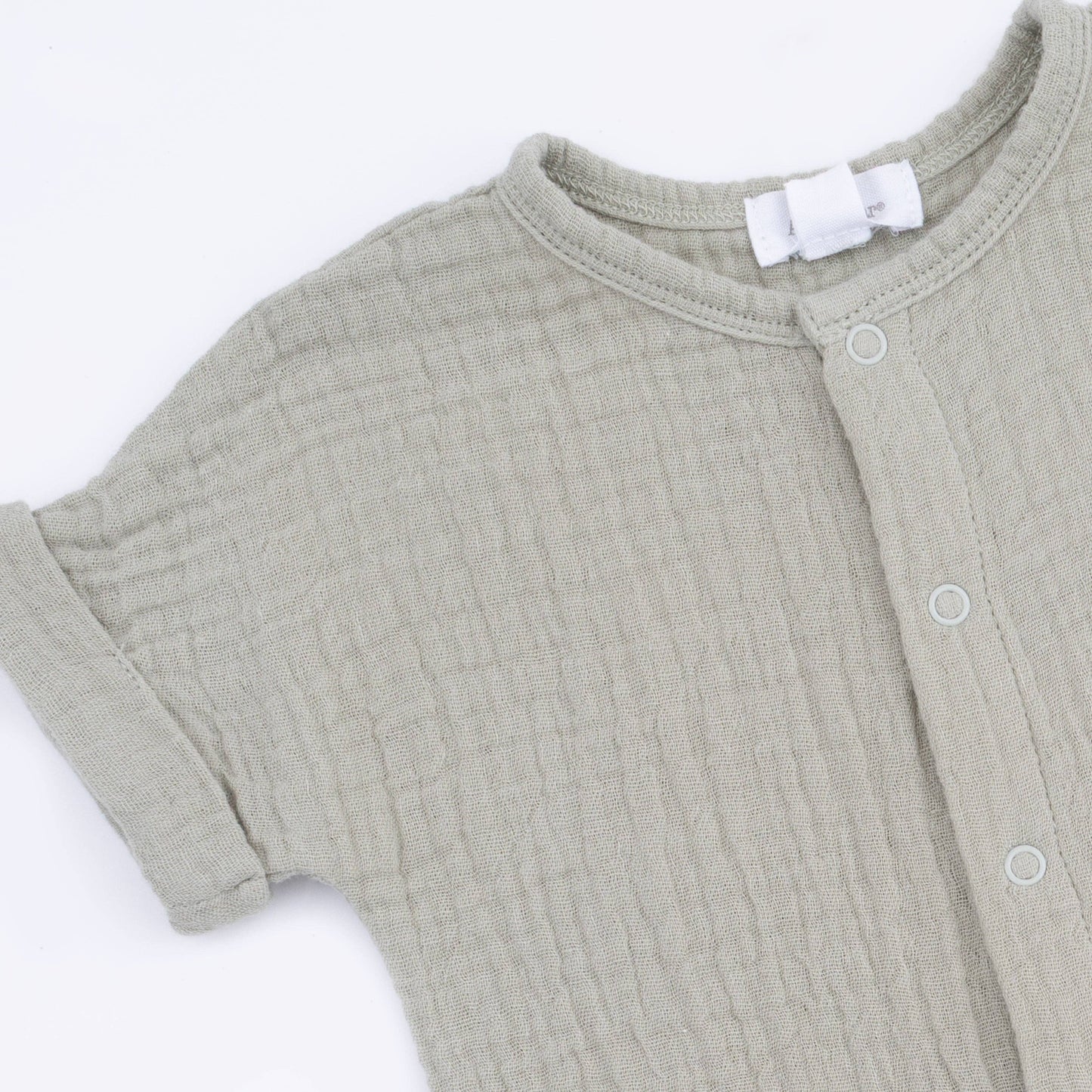 Solid Muslin Desert Green - Dolman Henley Shortall