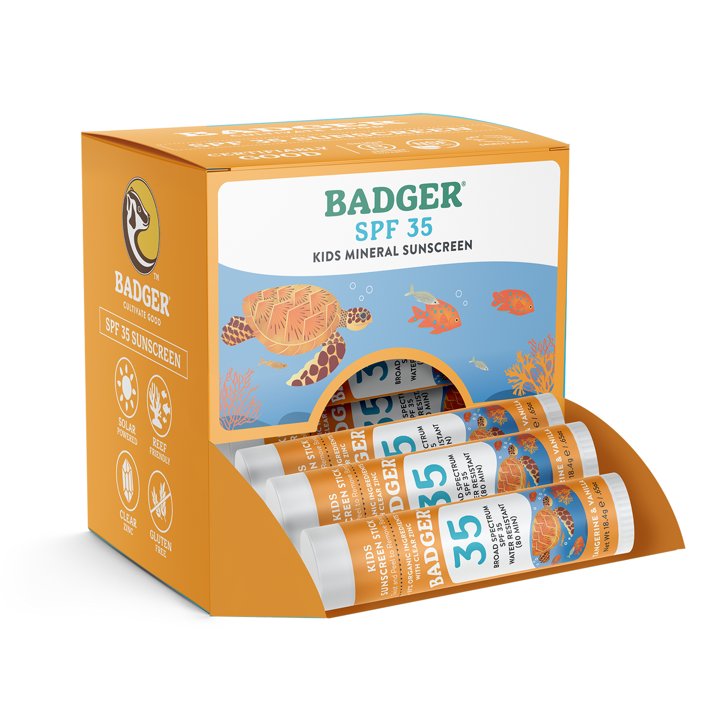 Badger Kids Mineral Sunscreen Face Stick SPF 35