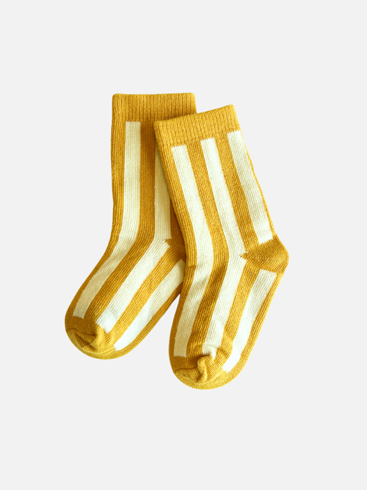 Milk Teeth - STRIPE SOCK: Marigold / 6-12M