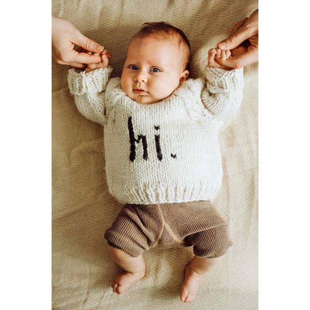 Hi. Black Crew Neck Sweater