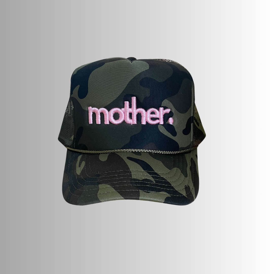 Mother Hat - Camo + Baby Pink