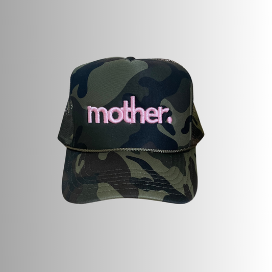 Mother Hat - Camo + Baby Pink
