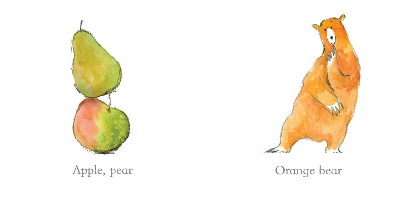 Orange Pear Apple Bear by Emily Gravett: Board Book