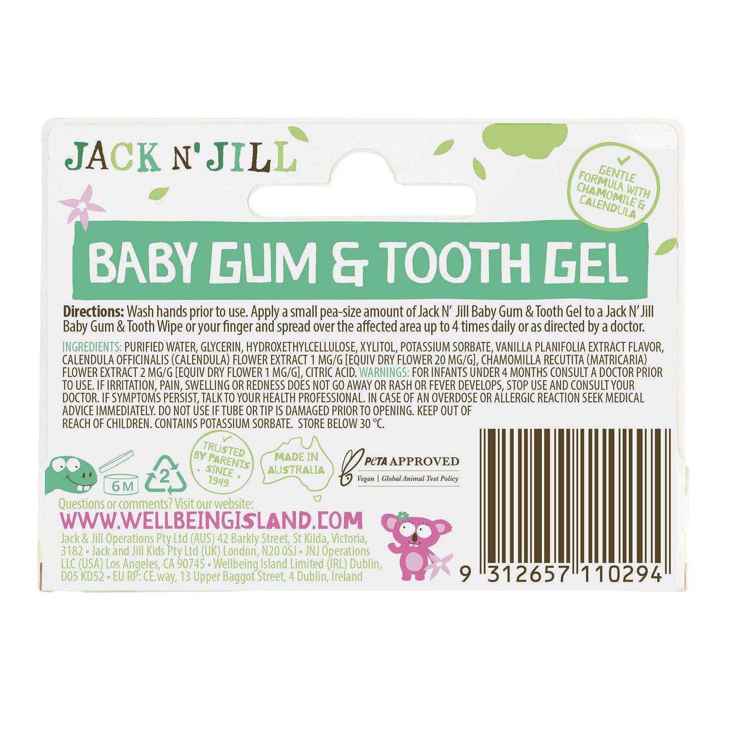 Jack N' Jill Kids & NFco - Jack N' Jill Baby Gum & Tooth Gel 15g