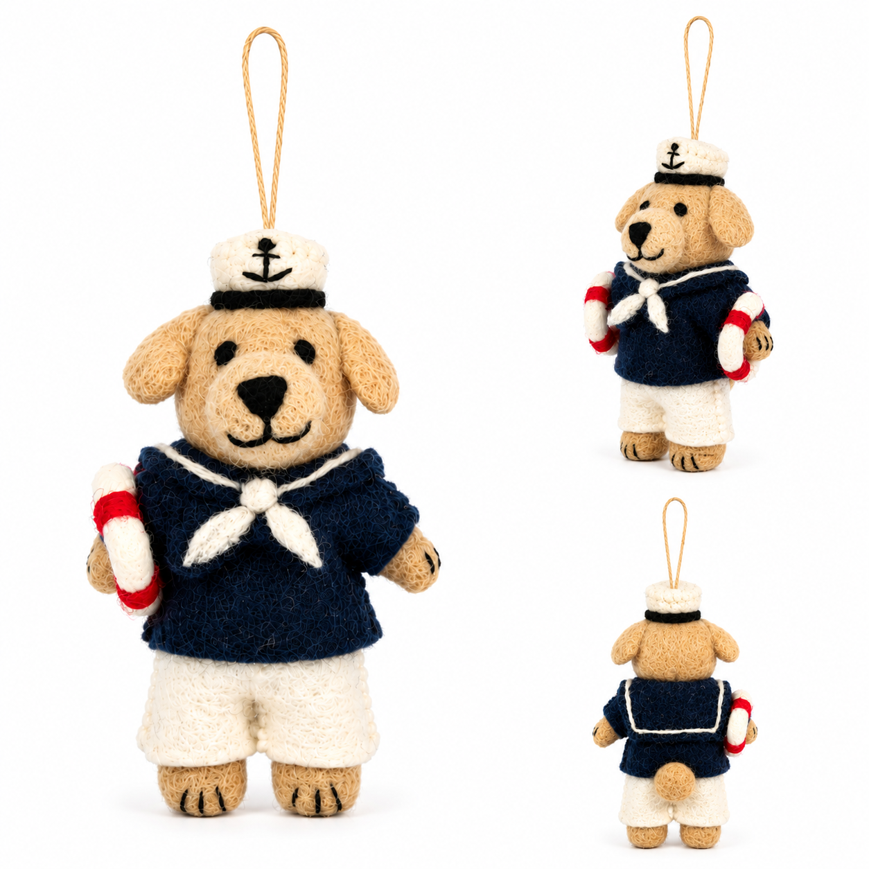 Nautical Golden Retriever Ornament