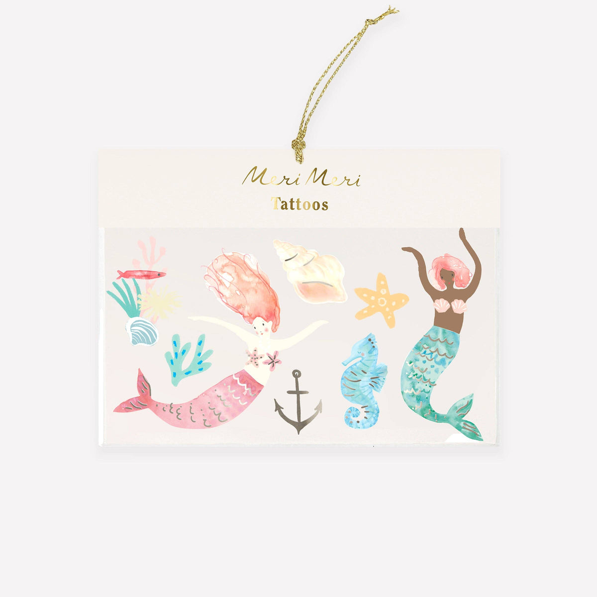 Mermaid Large Temporary Tattoos