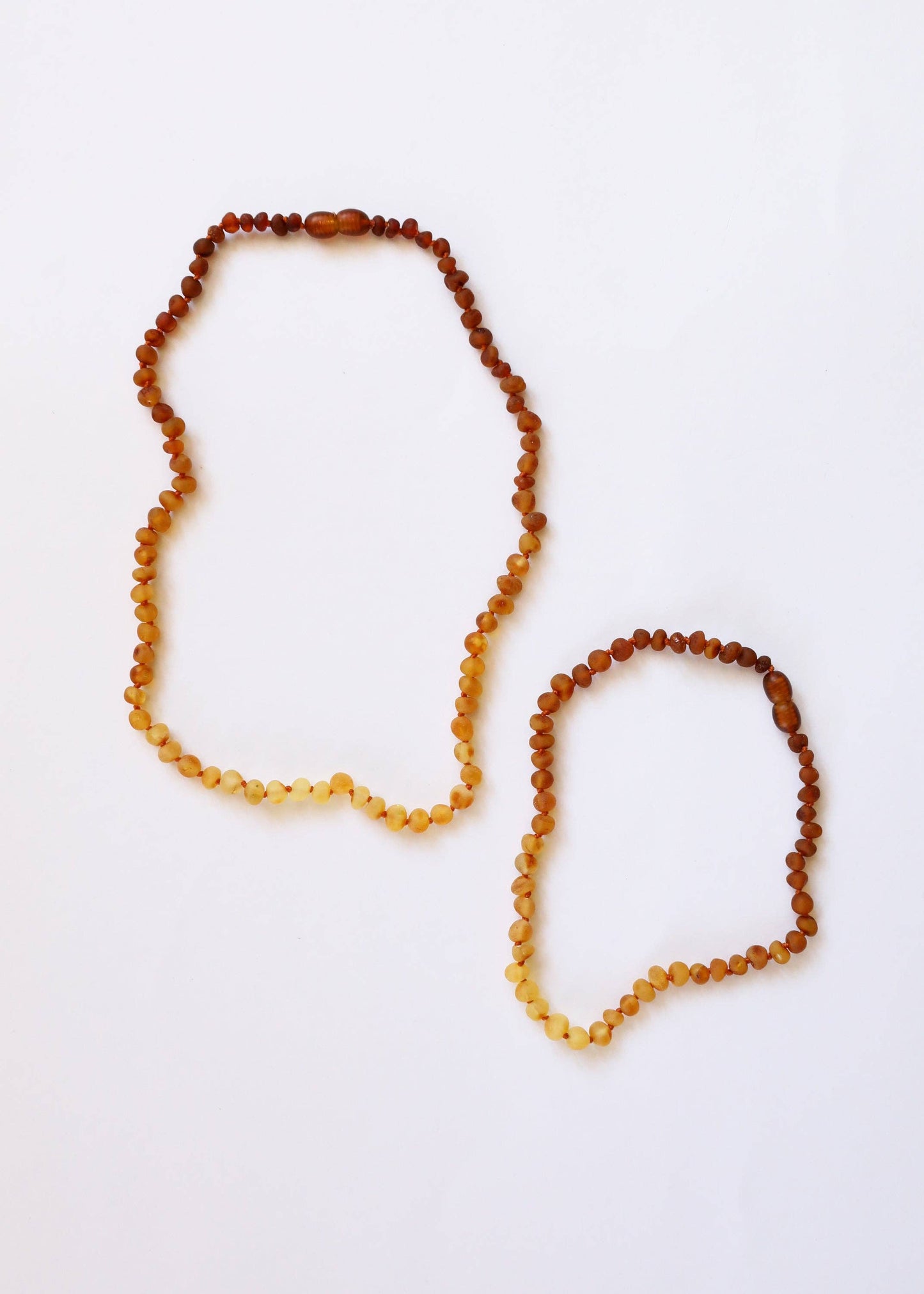 CanyonLeaf - Raw Baltic Amber + Sunflower 13" Child Necklace