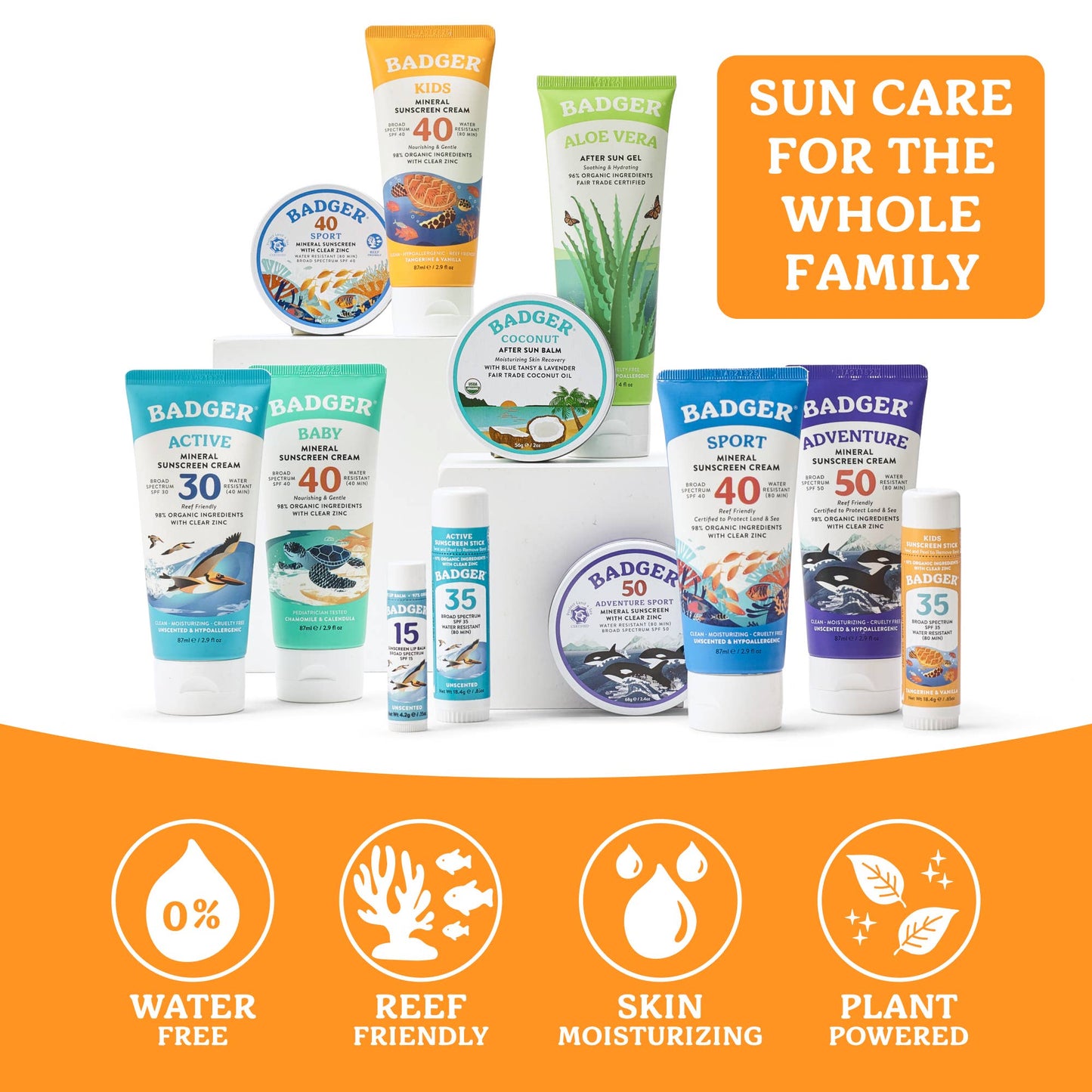 Badger Kids Mineral Sunscreen Face Stick SPF 35