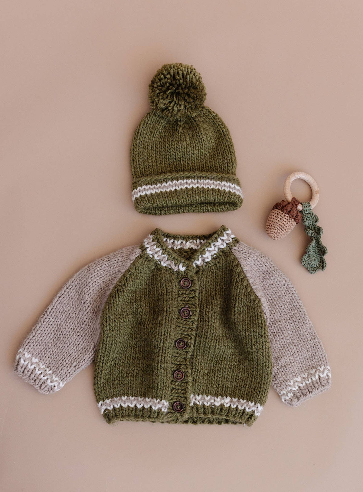 Varsity Cardigan: Moss