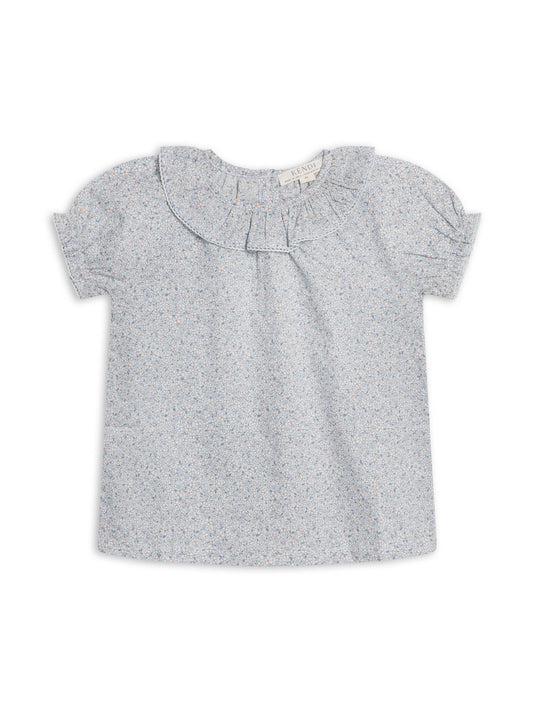 Joan Poplin Ruffle Collar Shirt