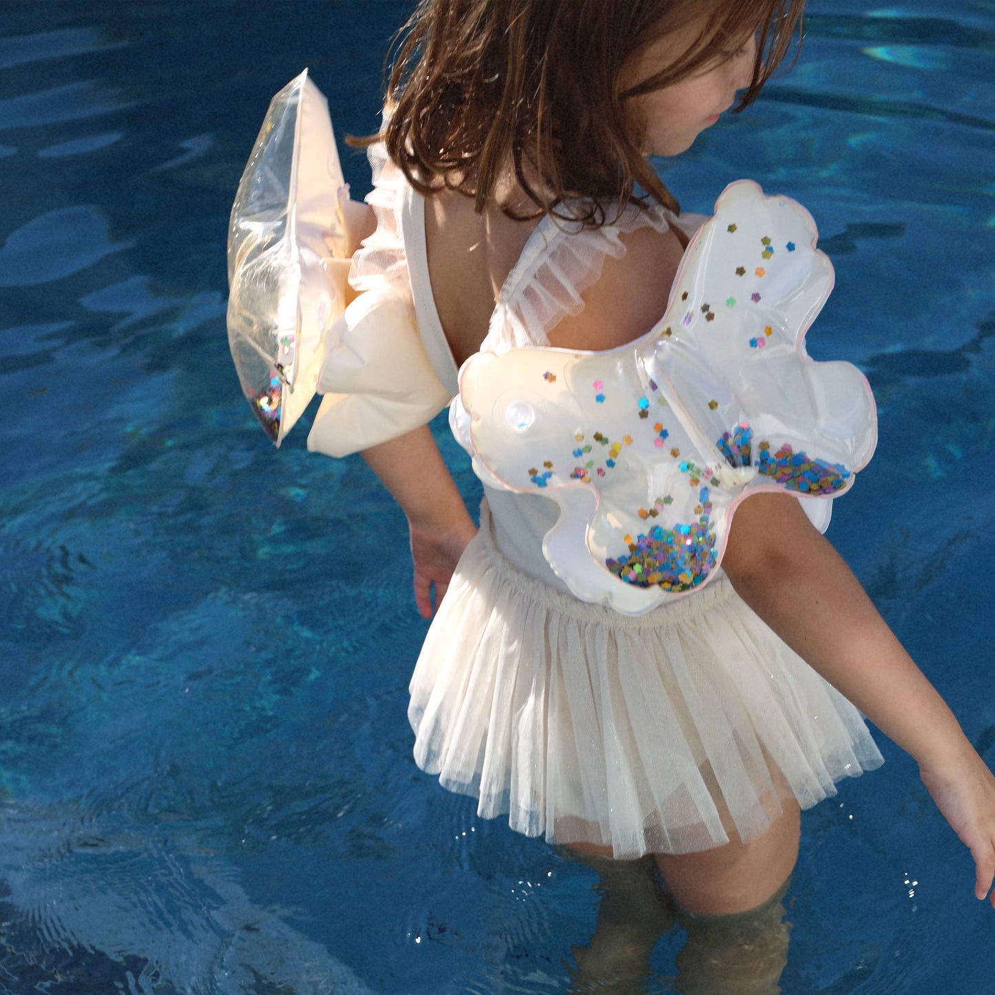 Sunnylife - Kids Inflatable Arm Bands Cotton Candy Glitter