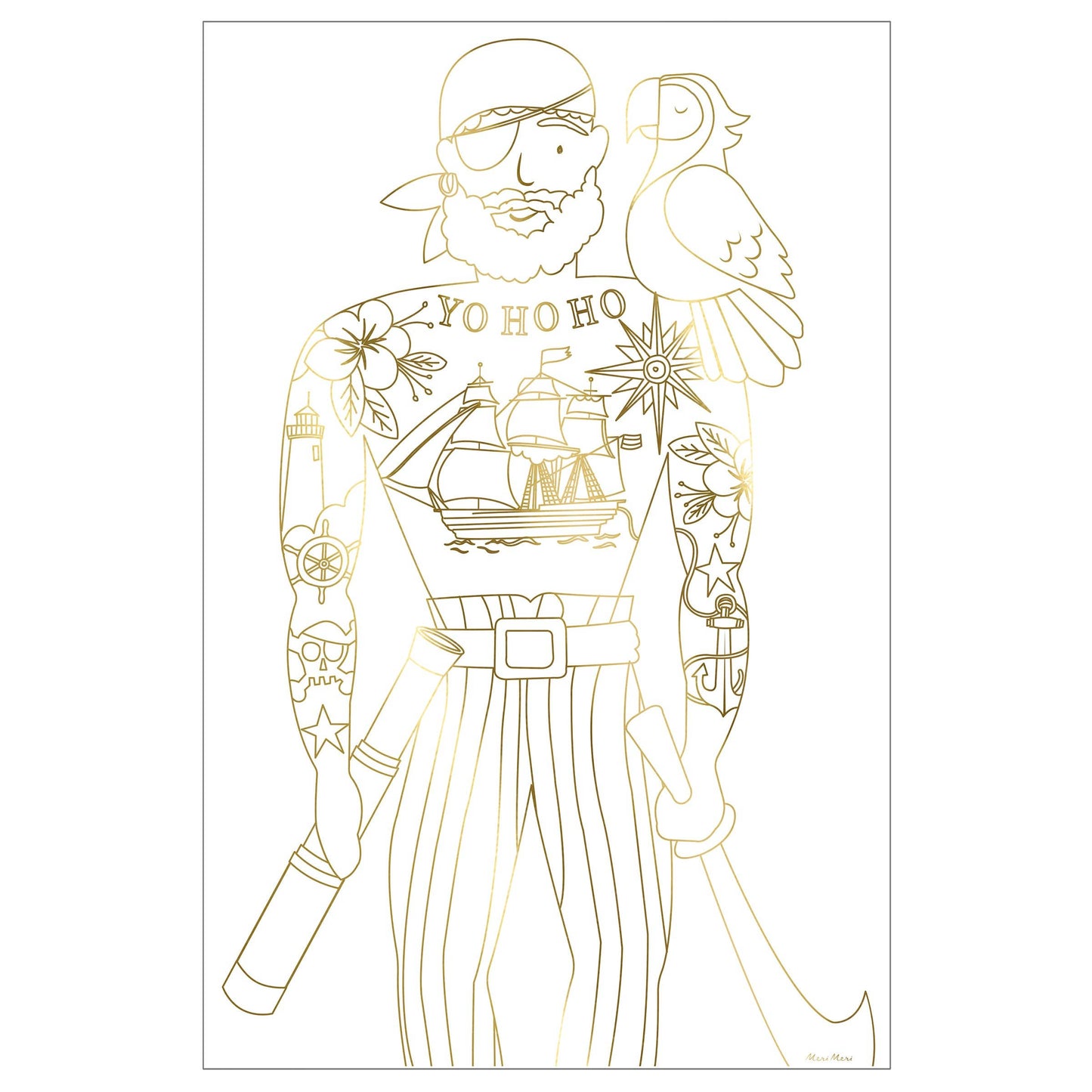 Pirate Colouring Posters