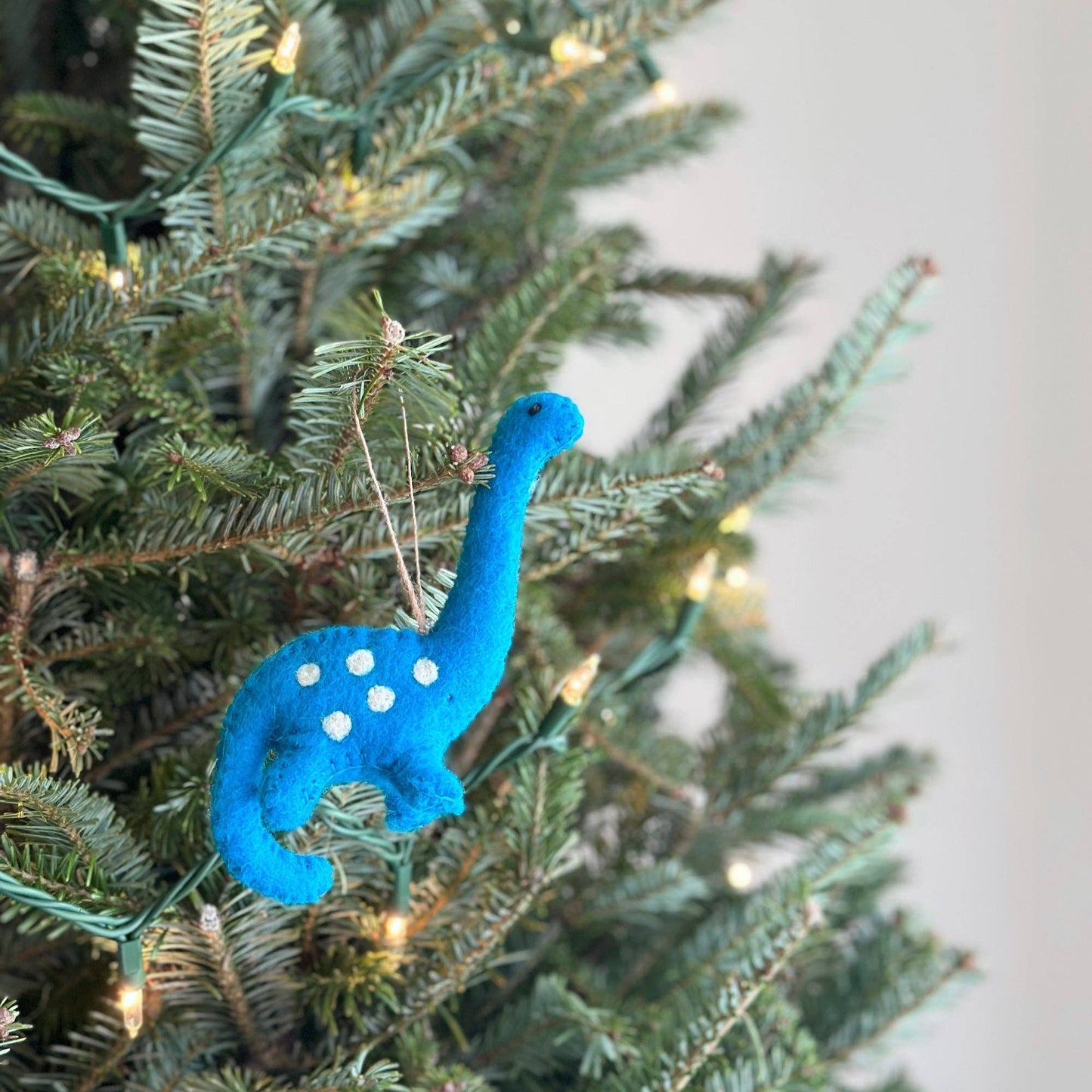 Felt Dinosaur Ornament: Triceratops