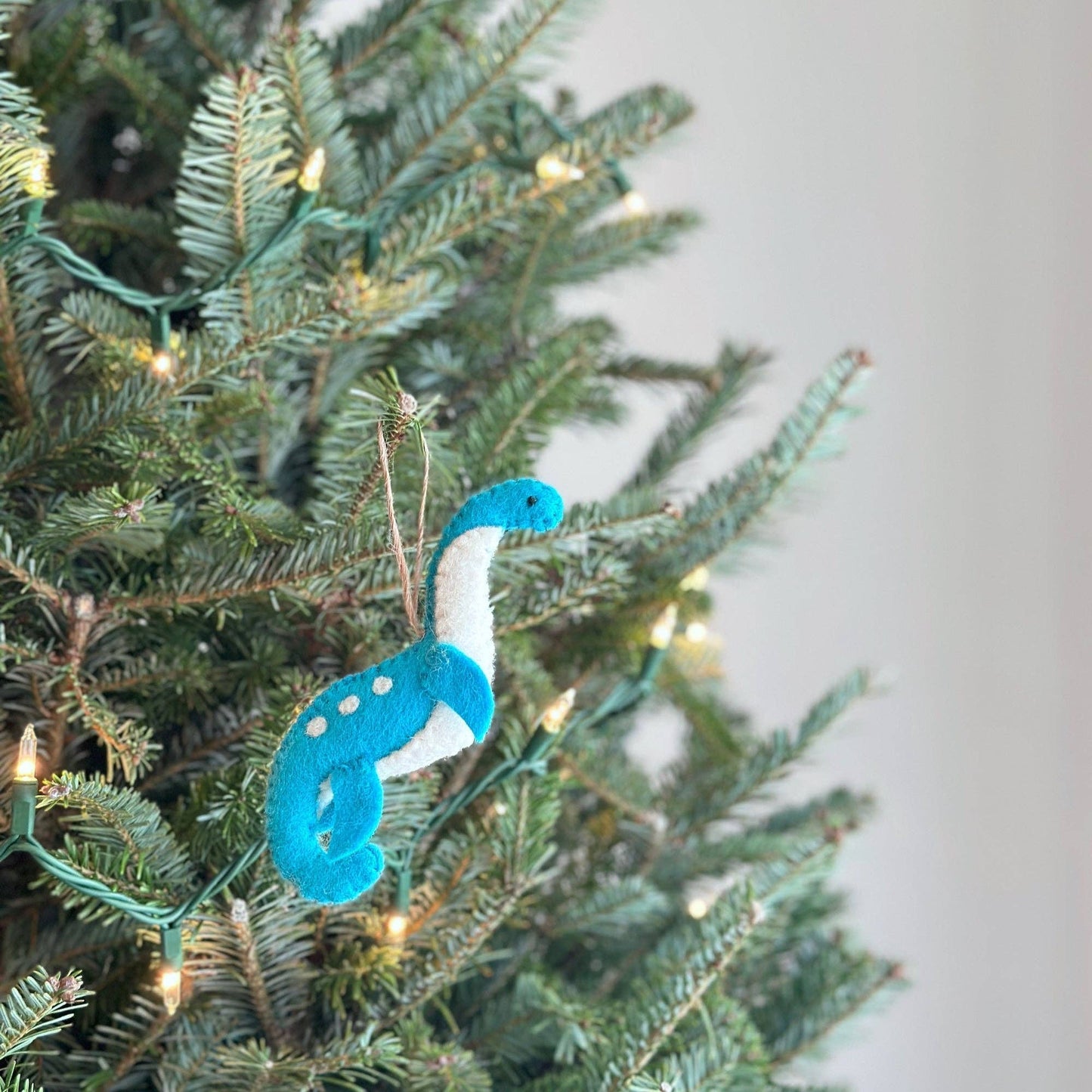 Felt Dinosaur Ornament: Triceratops