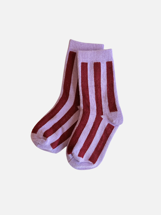 Milk Teeth - STRIPE SOCK: Violet / 6-12M