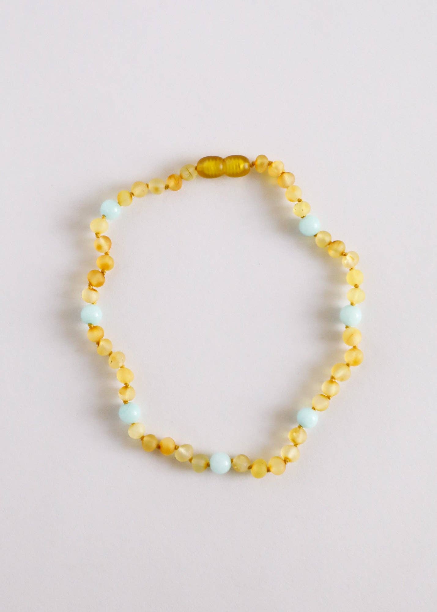 CanyonLeaf - Raw Honey Baltic Amber + Amazonite || Halo Necklace