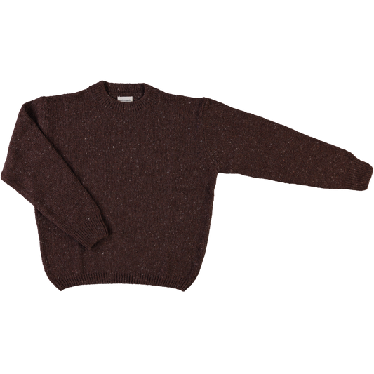 Adult Wool Sweater Speckled Chocolate