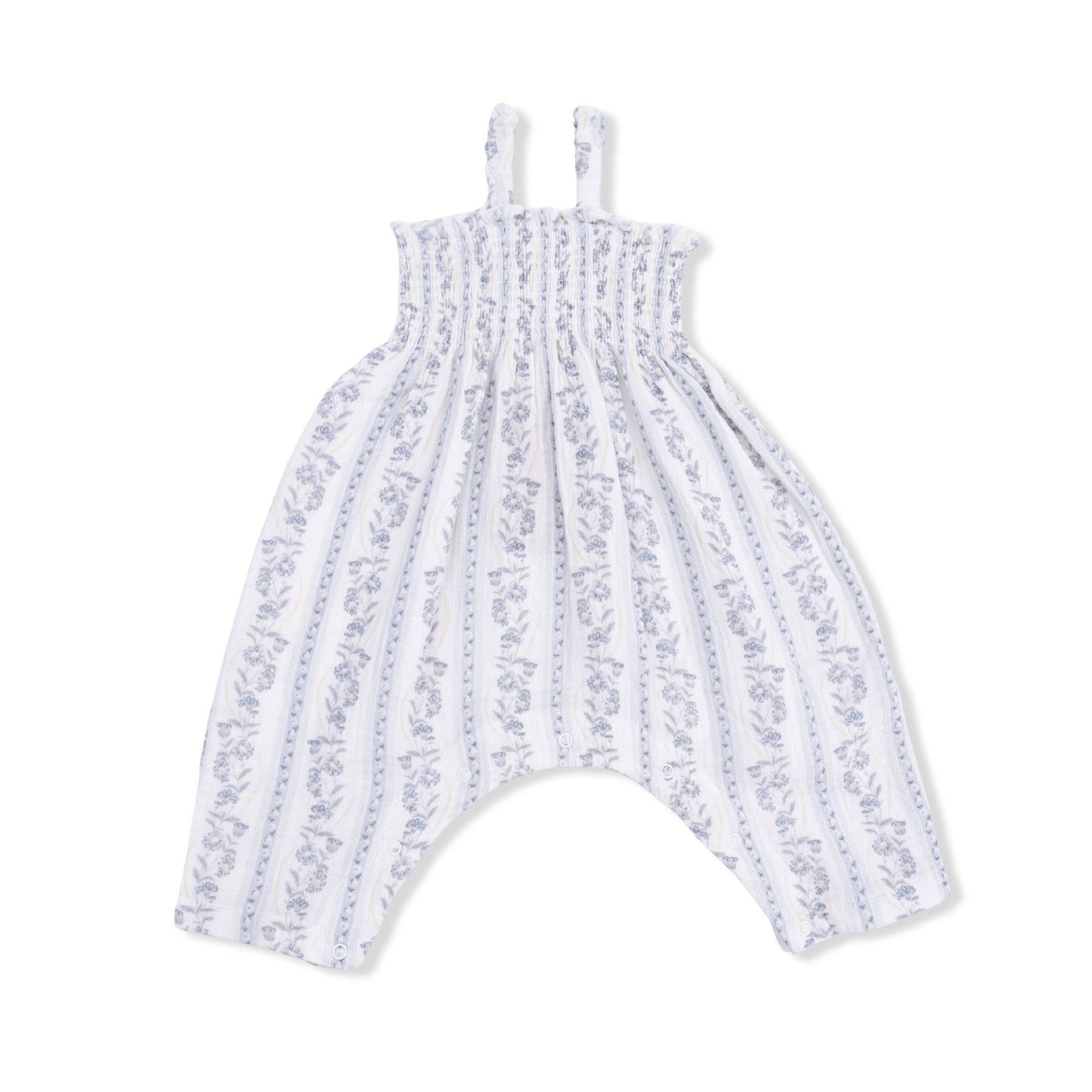 Kimberly Floral Stripe - Smocked Romper
