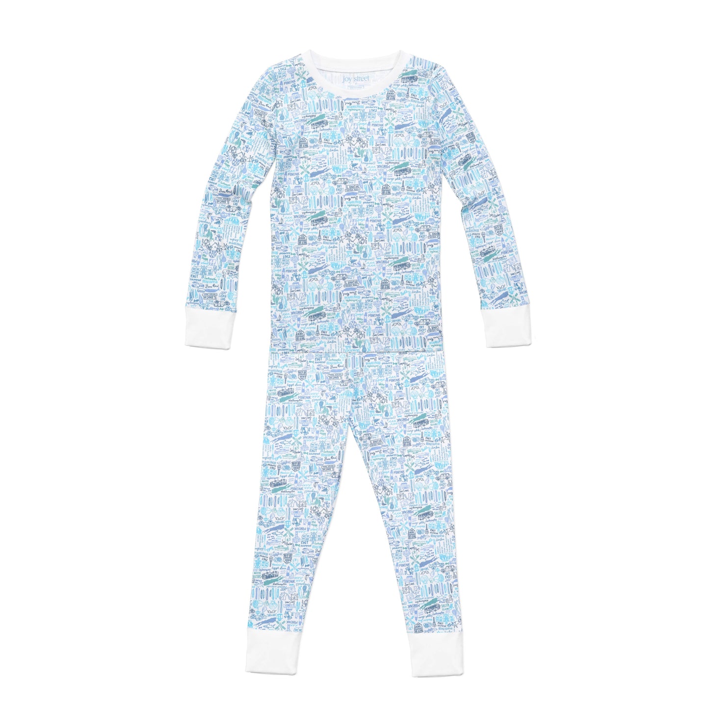 Hamptons Two Piece Kids Pajamas: Beach Day Blues