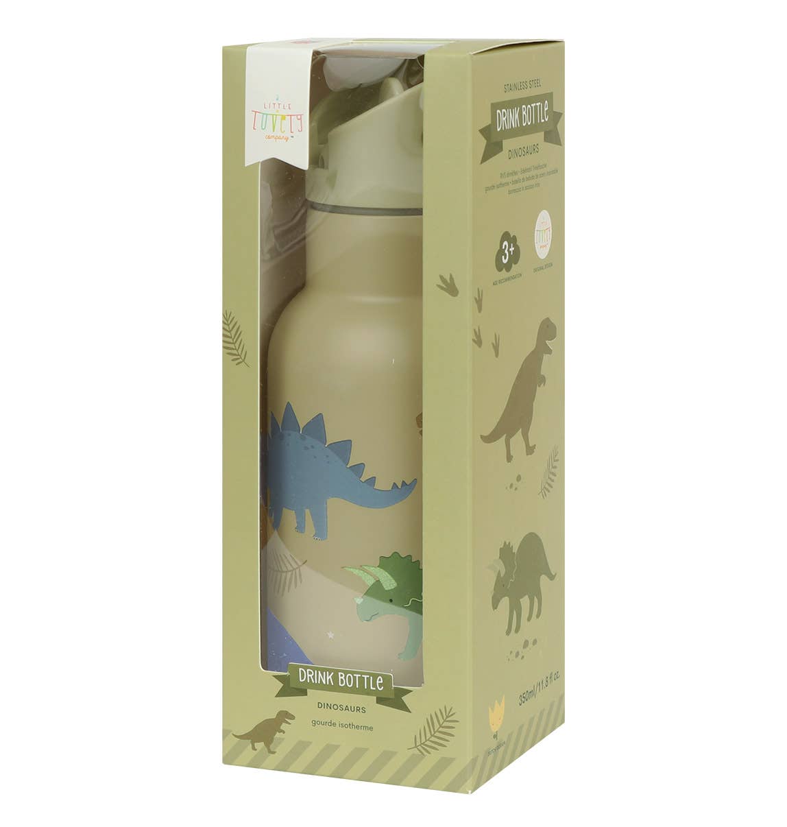 Stainless Steel Water Bottle: Dinosaurs