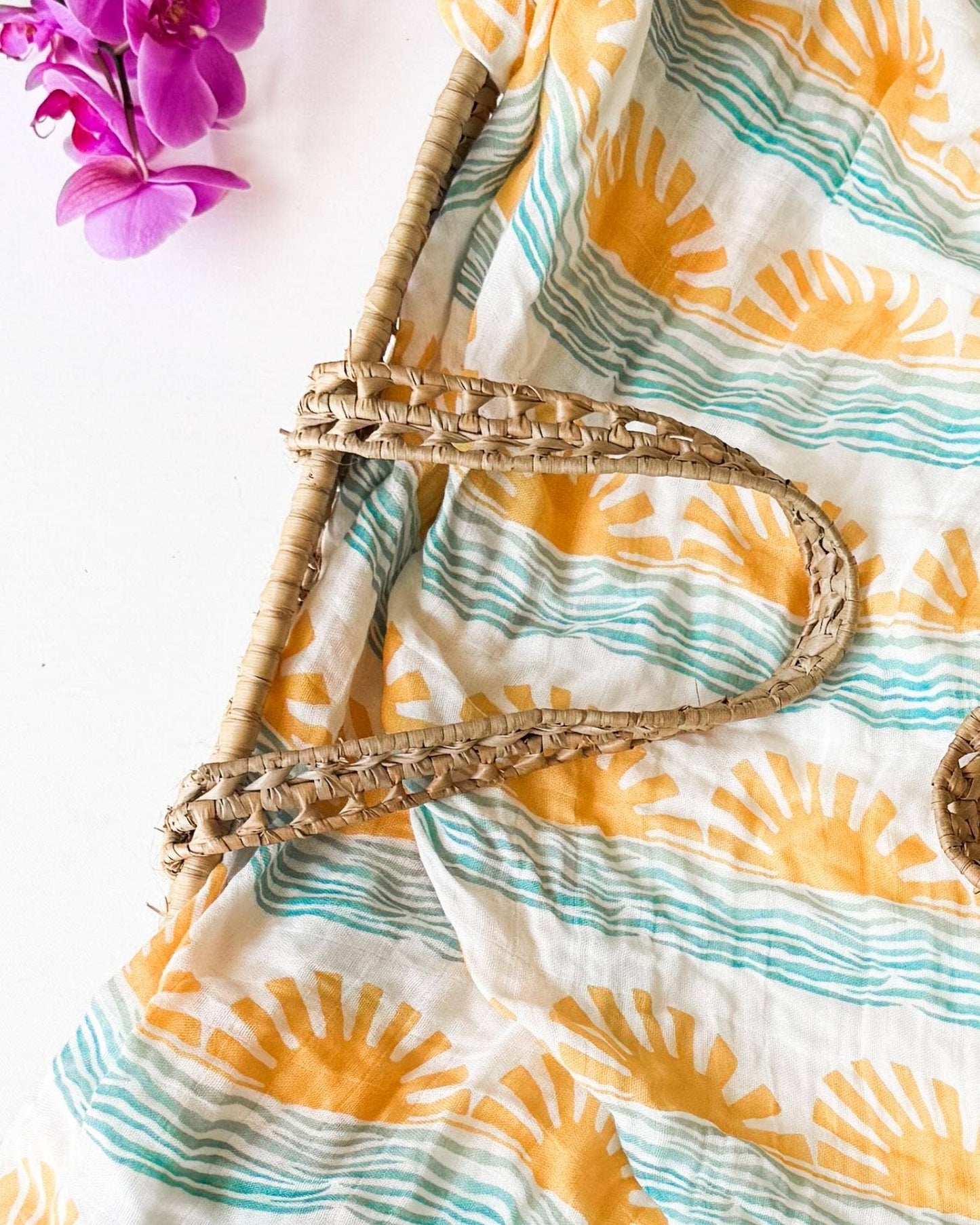 Sun + Wave Organic Baby Swaddle