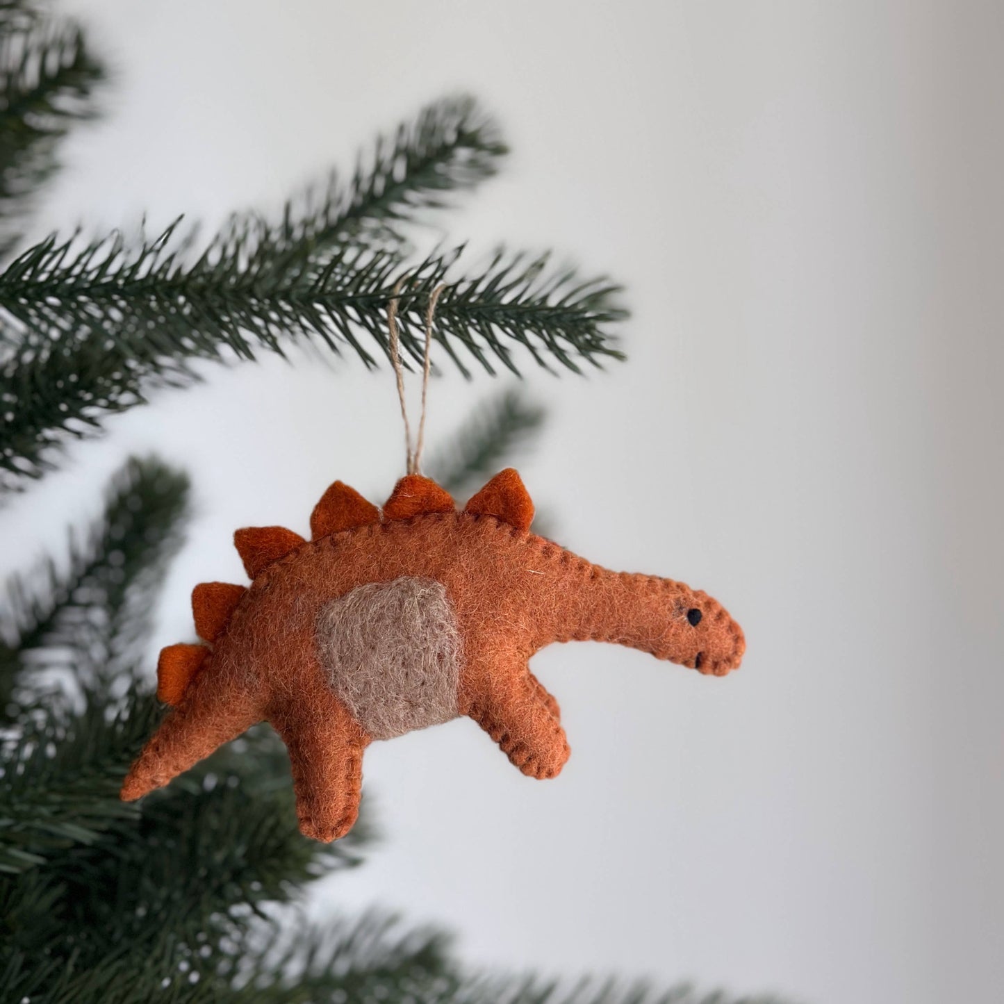 Felt Dinosaur Ornament: Triceratops